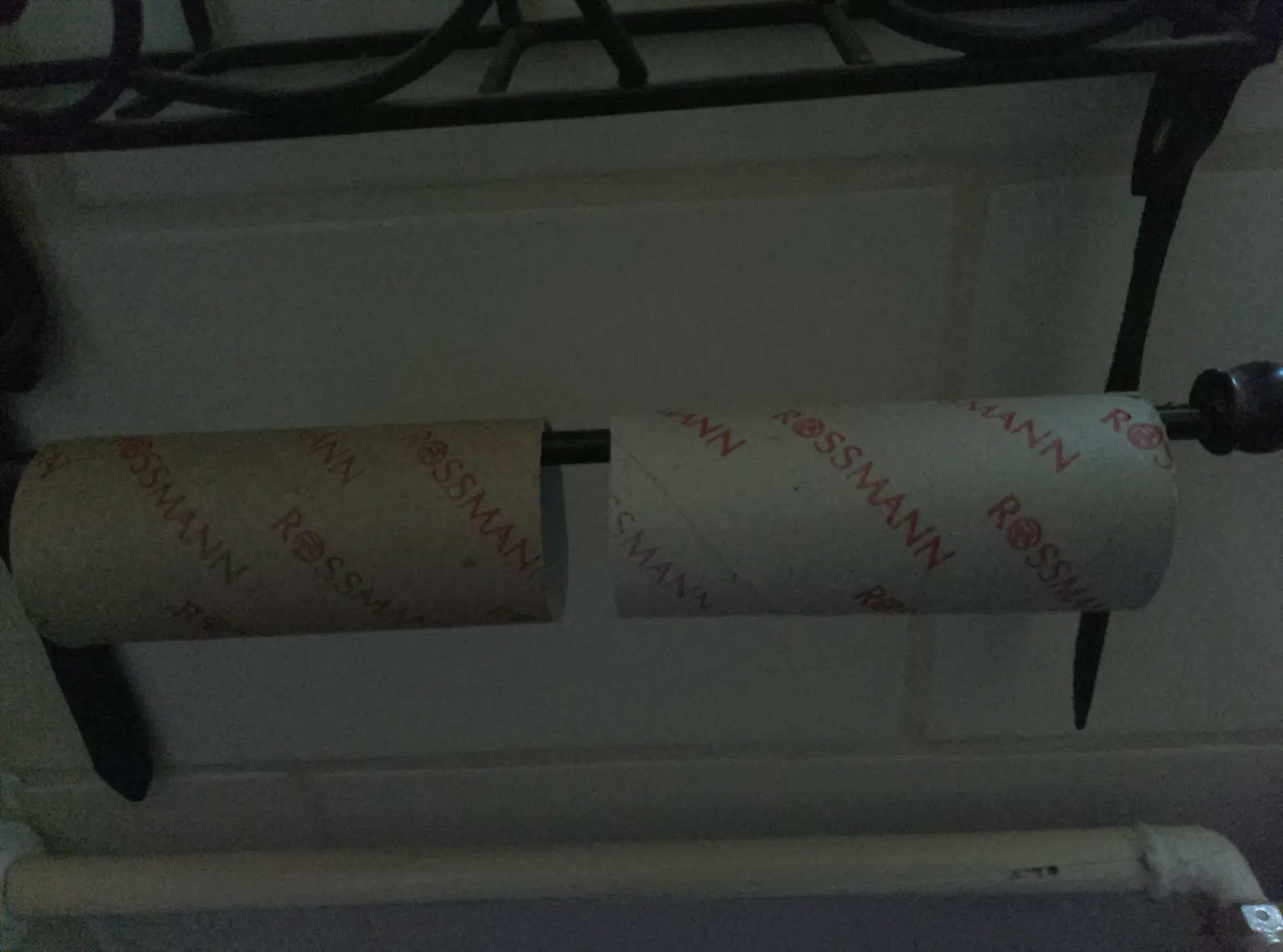 Zwei (!) leere ToiPa-Rollen hängen da! Und kein neues Toilettenpapier! Hilfe!